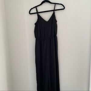 BCBGENERATION Women’s V Neck Jumpsuit Black